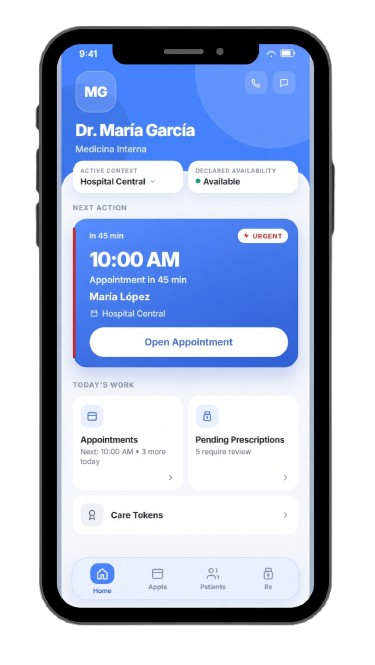 HMS Central Doctor Workspace mobile